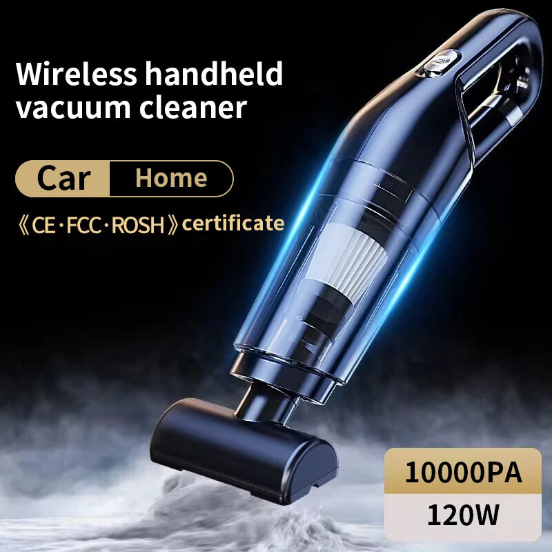 TurboVac 10K: Wireless Handheld Car & Home Vacuum Cleaner – 10,000PA Powerful Suction