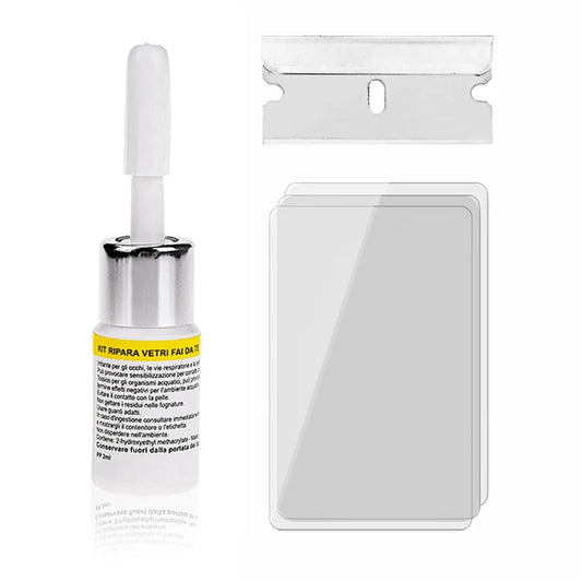 Car Windshield Crack Repair Kit – DIY Auto Glass Scratch & Crack Restore, Curing Glue for Windshield & Phone Screen