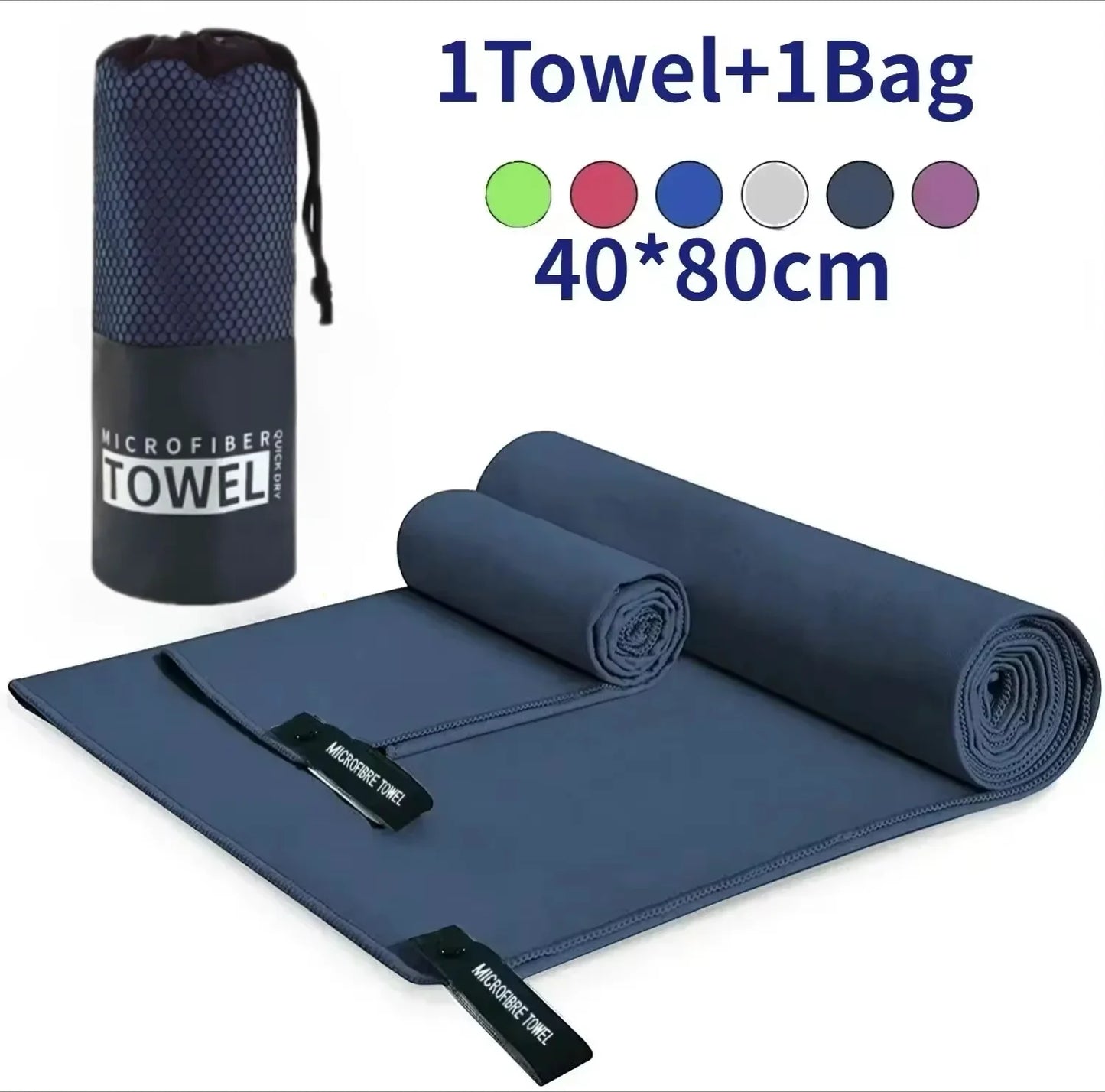 QuickDry Microfiber Towel for Gym & Outdoors