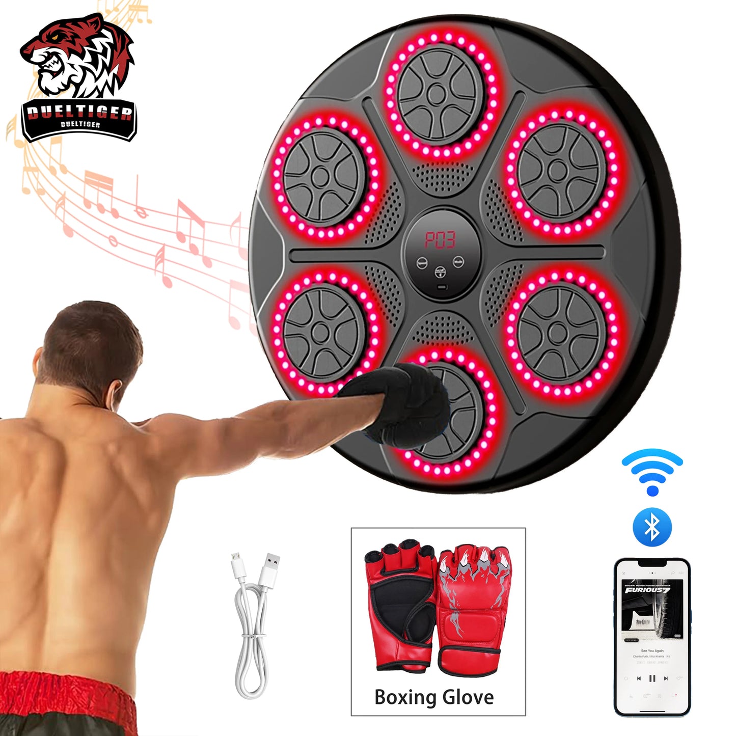 BoxBeat Pro: Smart Bluetooth Music Boxing Trainer