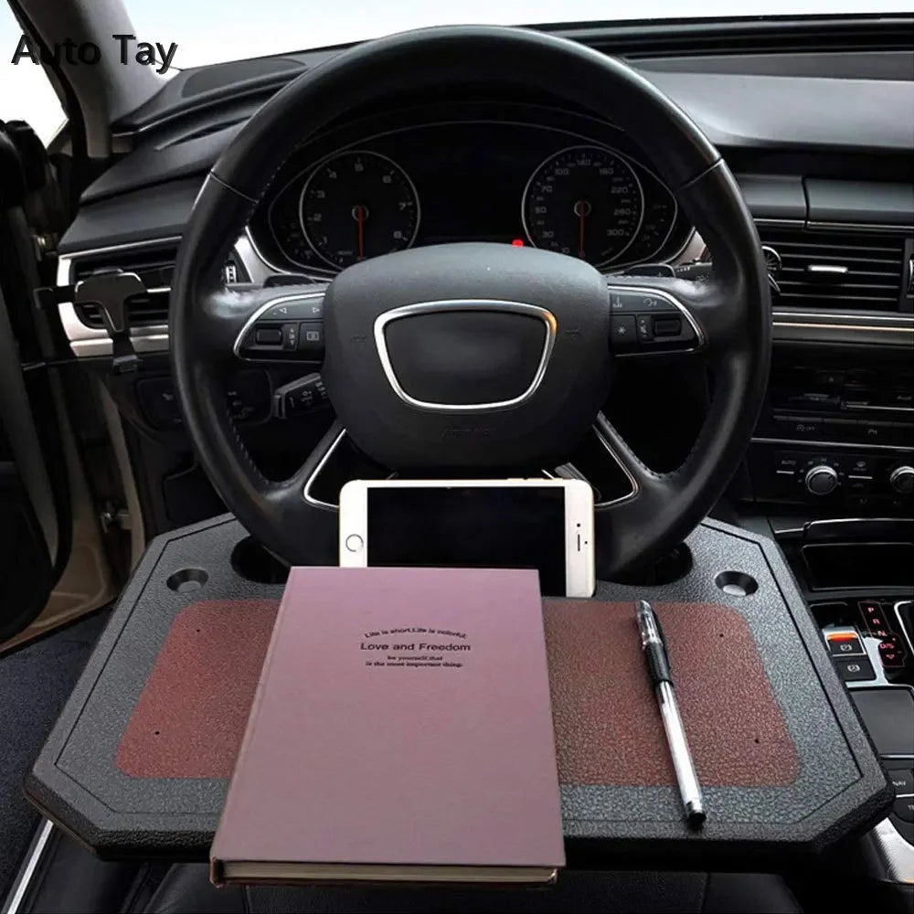 Universal Car Steering Wheel Tray – Laptop Desk & Food Holder