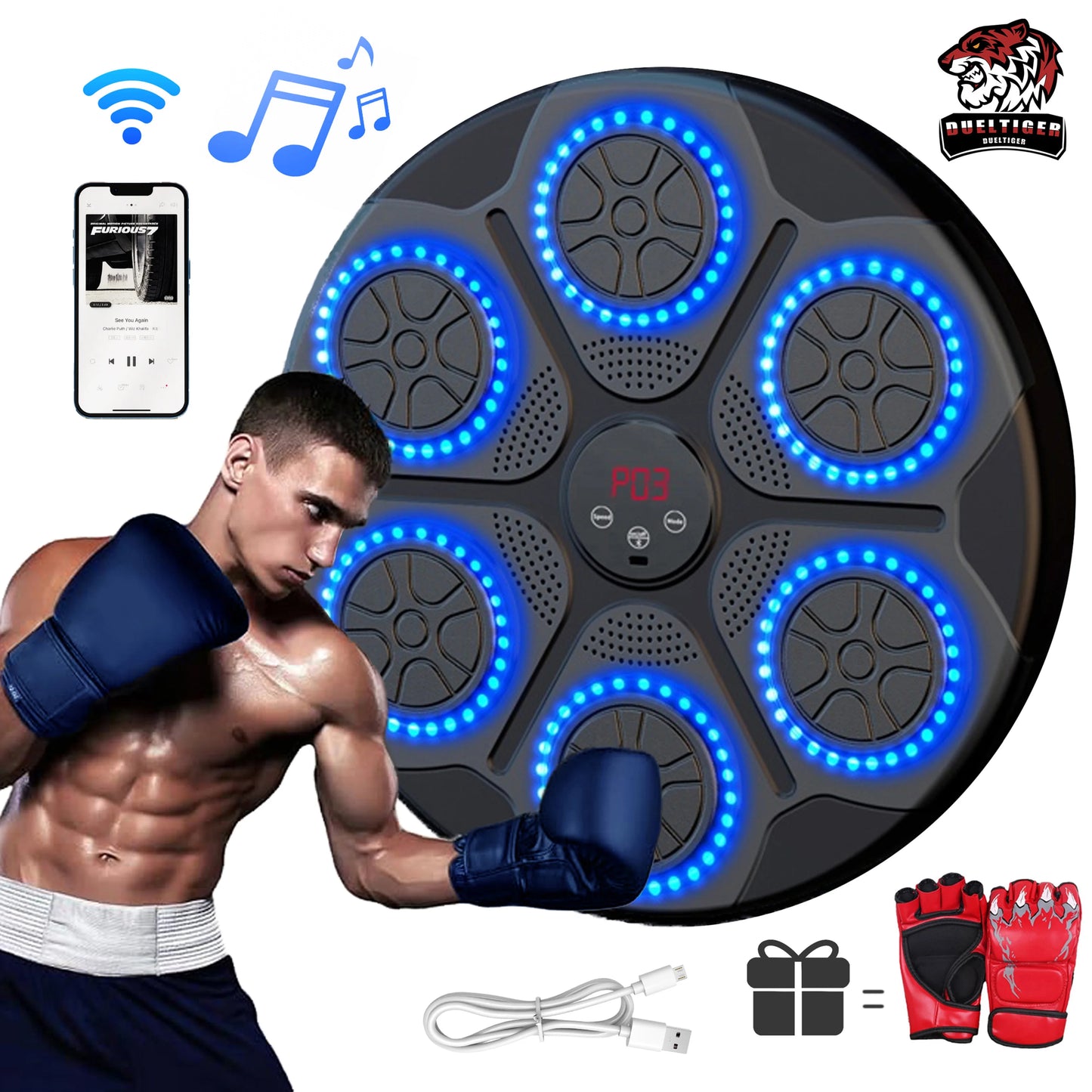 BoxBeat Pro: Smart Bluetooth Music Boxing Trainer